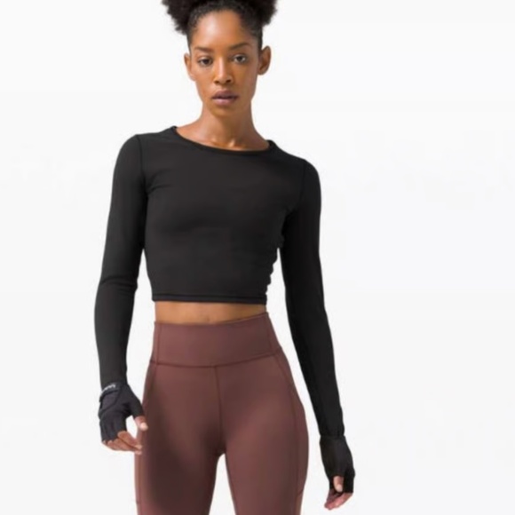 Lululemon Size 12 -  Wunder Train Cropped Long Sleeve - Picture 5 of 5